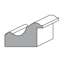 CORNICE PER QUADRI IN AJOUS GREZZO MM.55X35X2400 interno mm 26x8 (6 PZ)