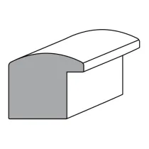 CORNICE PER QUADRI IN AJOUS LACC.BIANCO MM.40X35X2400 interno mm 26x7 (6 PZ)