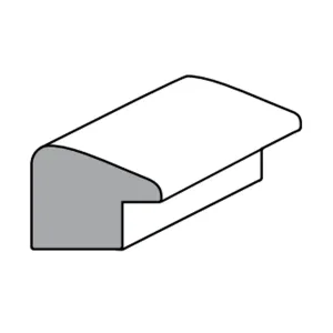 CORNICE PER QUADRI IN AJOUS LACC.BIANCO MM.25X20X2400 interno mm 11x5 (6 PZ)