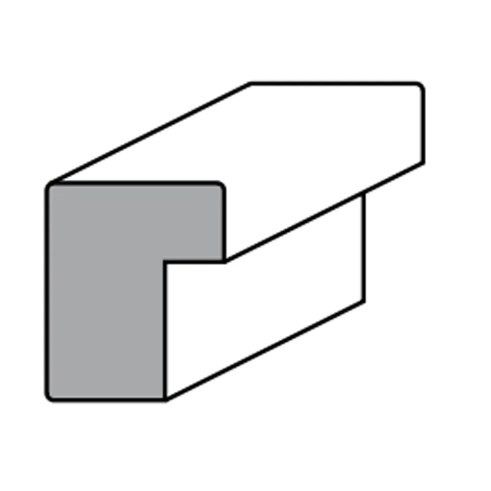 CORNICE PER QUADRI IN AJOUS GREZZO MM.22x18x2400 interno mm 14x6 (6 PZ)