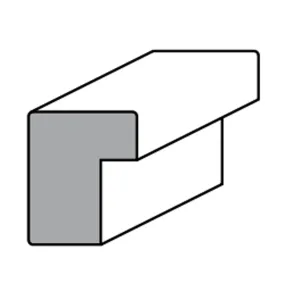 CORNICE PER QUADRI IN AJOUS GREZZO MM.22x18x2400 interno mm 14x6 (6 PZ)