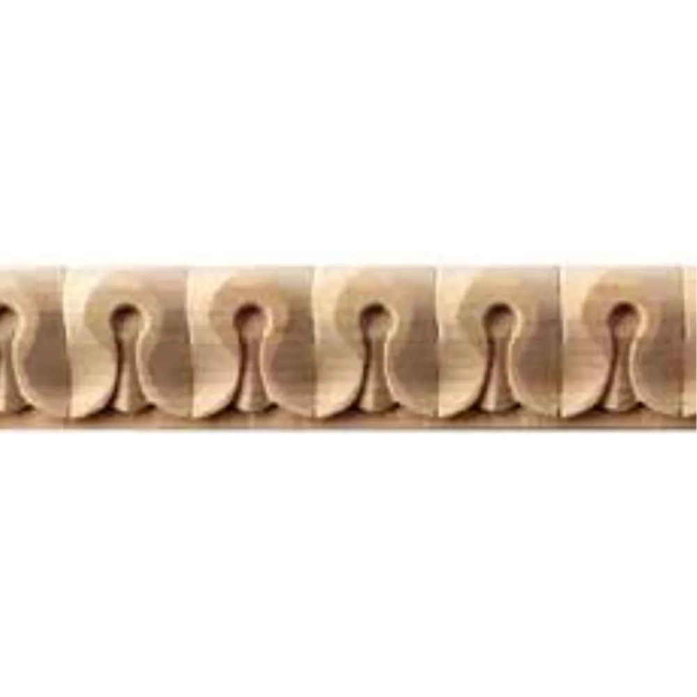 CORNICE SCOLPITA IN FAGGIO GREZZO MM.17x11x2440 (20 PZ)