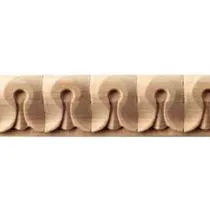 CORNICE SCOLPITA IN FAGGIO GREZZO MM.23x13x2440 (20 PZ)