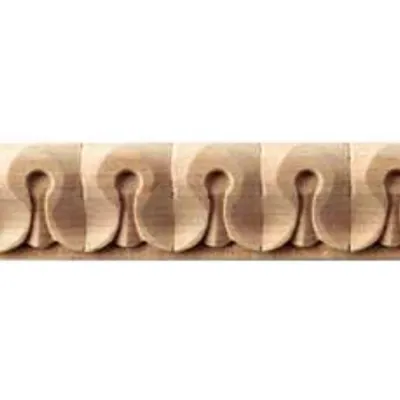 CORNICE SCOLPITA IN FAGGIO GREZZO MM.23x13x2440 (20 PZ)