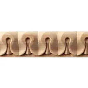 CORNICE SCOLPITA IN FAGGIO GREZZO MM.23x13x2440 (20 PZ)