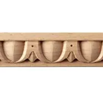 CORNICE SCOLPITA IN FAGGIO GREZZO MM.26x13x2440 (20 PZ)