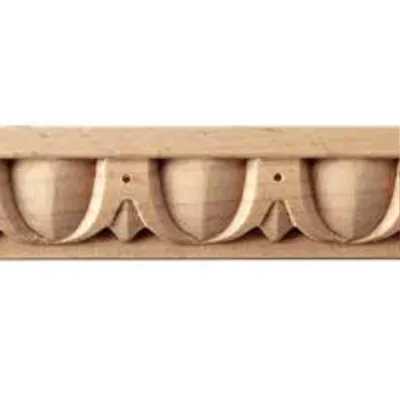 CORNICE SCOLPITA IN FAGGIO GREZZO MM.26x13x2440 (20 PZ)