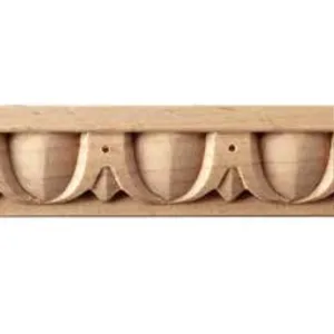 CORNICE SCOLPITA IN FAGGIO GREZZO MM.26x13x2440 (20 PZ)