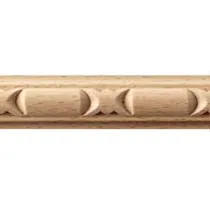 CORNICE SCOLPITA IN FAGGIO GREZZO MM.21x9x2440 (20 PZ)