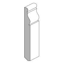 BATTISCOPA AJOUS TUDOR MM.120x13x2400 LACCATO BIANCO (6 PZ)