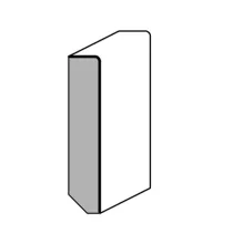 BATTISCOPA SQUADRATO RIV.ROVERE EUROPEO MM.50x10x2400 TRASPARENTE (10 PZ)