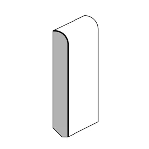 BATTISCOPA TANGANIKA MM.70X10x2400 LACCATO BIANCO (10 PZ)