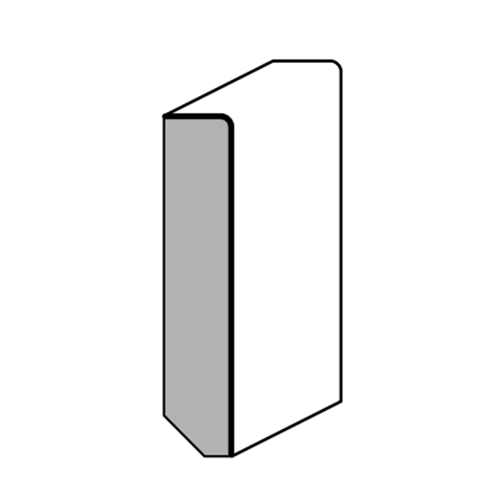 BATTISCOPA TANGANIKA MM.50x10x2400 LACCATO BIANCO (10 PZ)