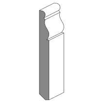 BATTISCOPA MDF TUDOR MM.120x14x2200 LACCATO BIANCO (6 PZ)