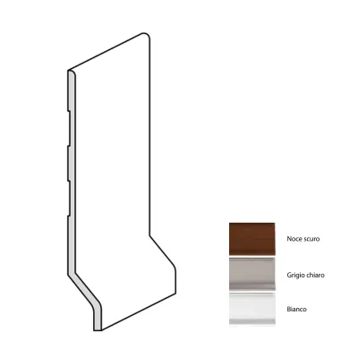 BATTISCOPA PVC MM.70X10x2000 GRIGIO CHIARO (20 PZ)