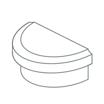 TERMINALE AYOUS NOCE CHIARO MM.65X42 BLISTER 2 PZ (1 BL)