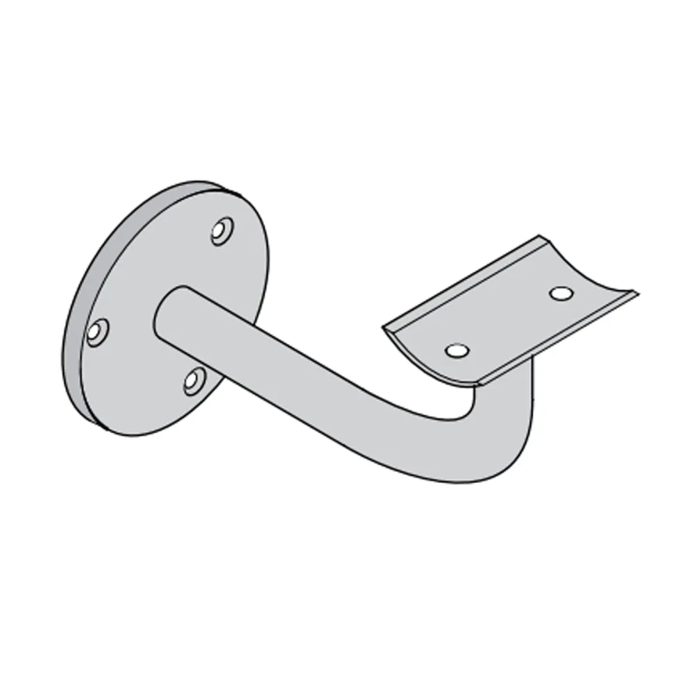 SUPPORTO FISSO PER CORRIMANO TONDO NERO (15 PZ)