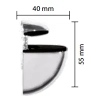 REGGIMENSOLA LUPO CROMO ARGENTO PER SPESS.DA 4 A 19 MM BLISTER 2 PZ (5 BL)