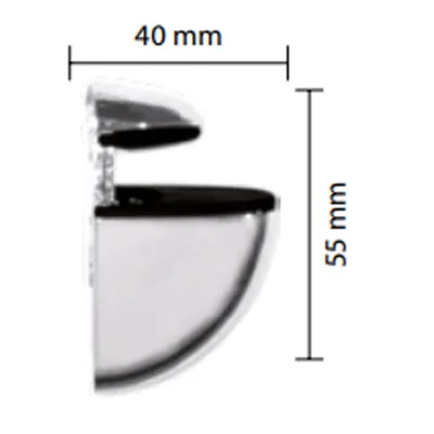 REGGIMENSOLA LUPO CROMO ARGENTO PER SPESS.DA 4 A 19 MM BLISTER 2 PZ (5 BL)