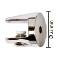 REGGIMENSOLA MICRO CROMO ARGENTO PER VETRO DA 4 A 9 MM. BLISTER  2 PZ (10 BL)