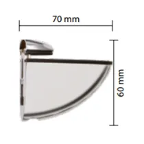 REGGIMENSOLA TOP CROMO ARGENTO PER SPESSORI DA 4 A 25 MM BLISTER 2 PZ (10 BL)