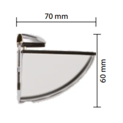 REGGIMENSOLA TOP CROMO ARGENTO PER SPESSORI DA 4 A 25 MM BLISTER 2 PZ (10 BL)