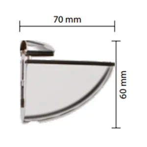 REGGIMENSOLA TOP CROMO ARGENTO PER SPESSORI DA 4 A 25 MM BLISTER 2 PZ (10 BL)