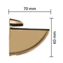 REGGIMENSOLA TOP CROMO ORO PER SPESSORI DA 4 A 25 MM BLISTER 2 PZ (10 BL)