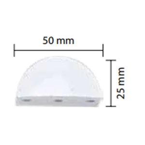 REGGIMENSOLA MINI10 MM.50X25 BIANCO PER VETRO MM.8/10 BLISTER 2 PZ (10 BL)