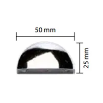 REGGIMENSOLA MINI10 MM.50X25 CROMO ARG. PER VETRO MM.8/10 BLISTER 2 PZ (10 BL)