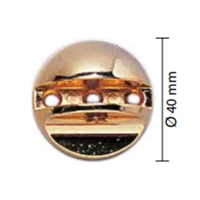 REGGIMENSOLA MINI6 DIAM.MM.40 CROMO OTTONE PER VETRO MM.6 BLISTER 2 PZ (10 BL)