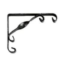 REGGIMENSOLA FERRO BATTUTO NERO CM.23X18 (6 PZ)