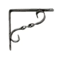 REGGIMENSOLA FERRO BATTUTO NERO CM.20X18 (6 PZ)