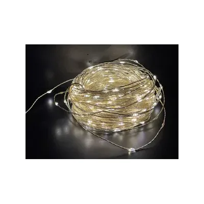 CATENA LUMINOSA  180 GOCCE LED C/GIOCHI BIA CALDO