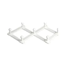 APPENDIABITI ESTENSIBILE IN FAGGIO N.7 POMOLI LACCATO BIANCO (3 PZ)