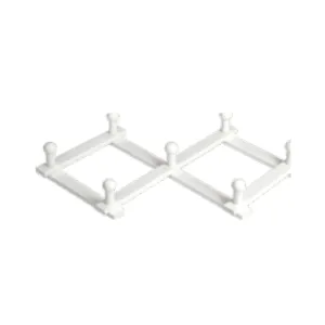 APPENDIABITI ESTENSIBILE IN FAGGIO N.7 POMOLI LACCATO BIANCO (3 PZ)