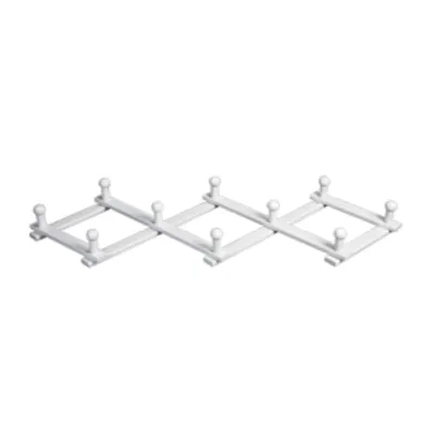 APPENDIABITI ESTENSIBILE IN FAGGIO N.10 POMOLI  LACCATO BIANCO (3 PZ)