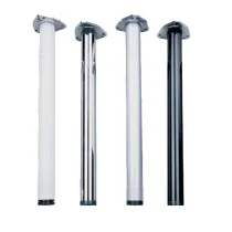 GAMBE IN ACCIAIO CON PIASTRA D.MM.60 H.MM.710 NERO CONF 4 PZ (1 CF)