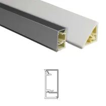 ALZATINA MODERN PVC ALLUMINIO SPAZZOLATO MM 40x19x4000 (1 PZ)