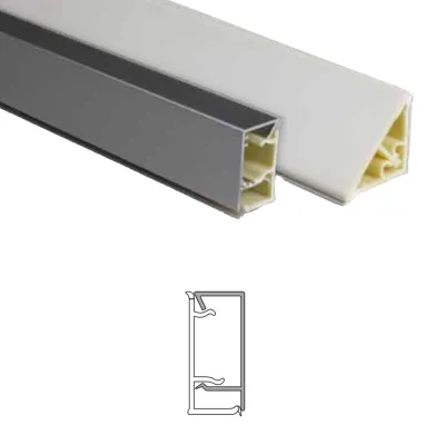 ALZATINA MODERN PVC ALLUMINIO SPAZZOLATO MM 40x19x4000 (1 PZ)