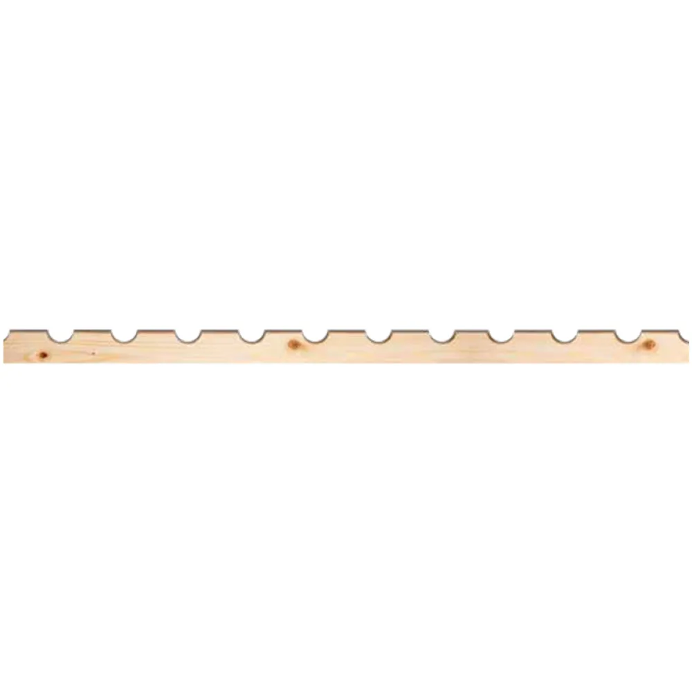 SAGOMA FONDO BOTTIGLIA IN ABETE mm.50x19x2000 (10 PZ)