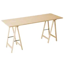 PRONTOTAVOLO ABETE GREZZO CON DUE CAVALLETTI cm 120x80x77 H (1 PZ)