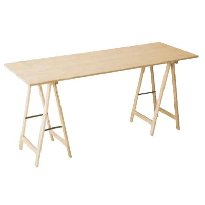 PRONTOTAVOLO ABETE GREZZO CON DUE CAVALLETTI cm 120x80x77 H (1 PZ)