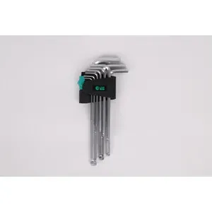 C SET 9 CHIAVI ESAGONALI TESTA SFERICA CRV MEDIUM (6,0 CF)