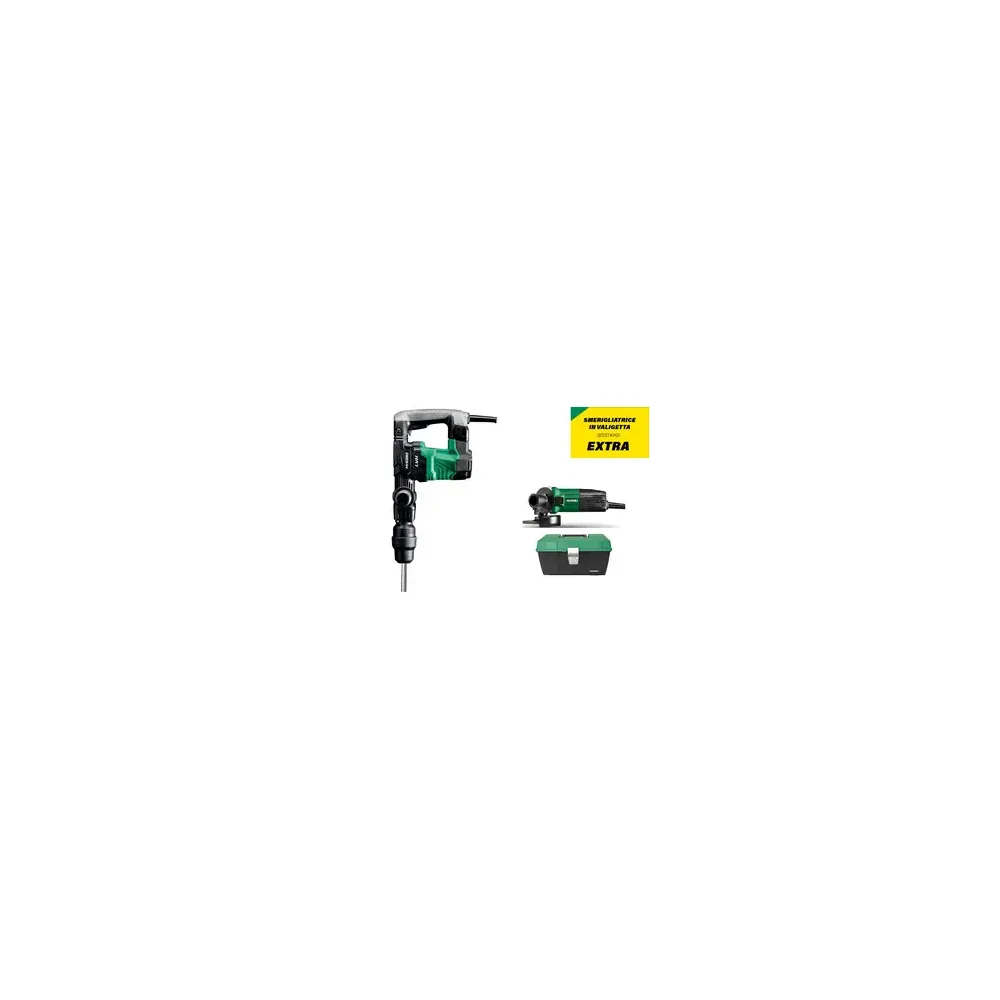 HIKOKI MARTELLO DEMOLITORE H41MB2+SMERIGL G12STA HIKOKI MARTELLO DEMOLITORE H41MB2+SMERIGL G12STA
