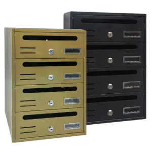 CASSETTA POSTALE 4 posti - bronzo - cm. 30,2x17,5x H. 42,5