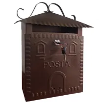 CASSETTA POSTALE 'IRIS' cm 36x9x h 32 - rame antico