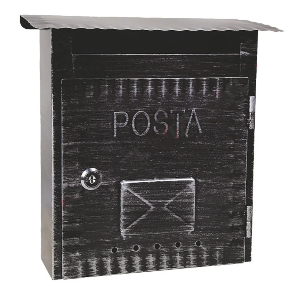 CASSETTA POSTALE 'IBISCO' cm 26x9,7x h 29 - argento antico CASSETTA POSTALE 'IBISCO' cm 26x9,7x h 29 - argento antico