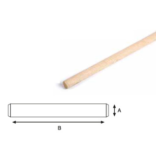 Barre en bois de hêtre de 1 mètre de diamètre 12 mm.