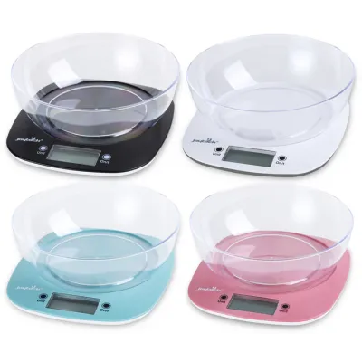 BILANCIA DIGITALE DA CUCINA CON CIOTOLA portata massima 5 kg - ciotola ml 1400